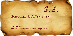 Somogyi Lénárd névjegykártya